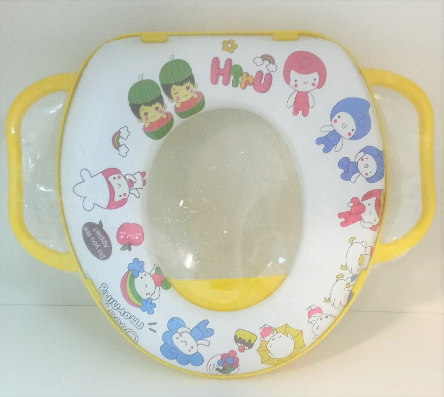 Soft Potty Seat With Handles Assorted: The non-slip base helps keep the topper steady on the toilet seat for extra stability - SU271 ebuystt