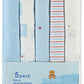 BABY TIME  Big Oshi Flannel Receiving Blanket 5pk: blanket is soft cotton flannel, Size: 30" x 30" - PLK-965 ebuystt