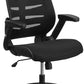 High Back Designer Black Mesh Executive Swivel Ergonomic Office Chair with Height Adjustable Flip-Up Arms [BL-ZP-809-BK-GG] A-Z Store Nadia