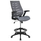 High Back Dark Gray Mesh Spine-Back Ergonomic Drafting Chair with Adjustable Foot Ring and Adjustable Flip-Up Arms [BL-ZP-809D-DKGY-GG] A-Z Store Nadia