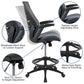 High Back Dark Gray Mesh Spine-Back Ergonomic Drafting Chair with Adjustable Foot Ring and Adjustable Flip-Up Arms [BL-ZP-809D-DKGY-GG] A-Z Store Nadia