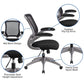 Mid-Back Black Mesh Swivel Ergonomic Task Office Chair with Gray Frame and Flip-Up Arms [BL-ZP-8805-BK-GG] A-Z Store Nadia
