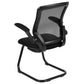 Black Mesh Sled Base Side Reception Chair with Flip-Up Arms [BL-ZP-8805C-GG] A-Z Store Nadia