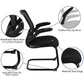 Black Mesh Sled Base Side Reception Chair with Flip-Up Arms [BL-ZP-8805C-GG] A-Z Store Nadia