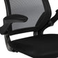 Black Mesh Sled Base Side Reception Chair with Flip-Up Arms [BL-ZP-8805C-GG] A-Z Store Nadia