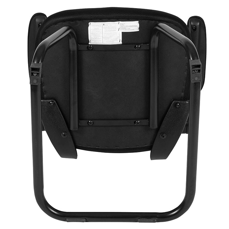 Black Mesh Sled Base Side Reception Chair with Flip-Up Arms [BL-ZP-8805C-GG] A-Z Store Nadia