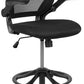 Mid-Back Black Mesh Ergonomic Drafting Chair with Adjustable Foot Ring and Flip-Up Arms [BL-ZP-8805D-BK-GG] A-Z Store Nadia