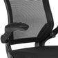 Mid-Back Black Mesh Ergonomic Drafting Chair with Adjustable Foot Ring and Flip-Up Arms [BL-ZP-8805D-BK-GG] A-Z Store Nadia