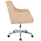 Rochelle Home and Office Upholstered Mid-Back Chair in Beige Fabric [BT-1172-BGE-F-GG] A-Z Store Nadia