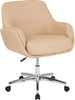 Rochelle Home and Office Upholstered Mid-Back Chair in Beige Fabric [BT-1172-BGE-F-GG]