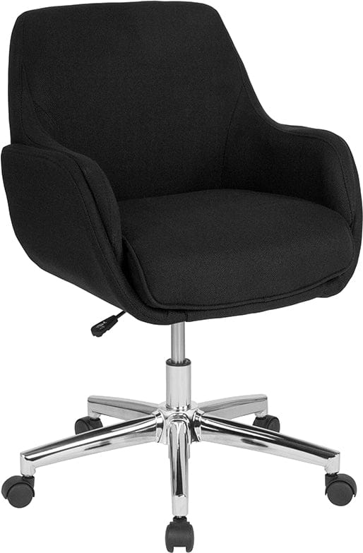 Rochelle Home and Office Upholstered Mid-Back Chair in Beige Fabric [BT-1172-BGE-F-GG] A-Z Store Nadia