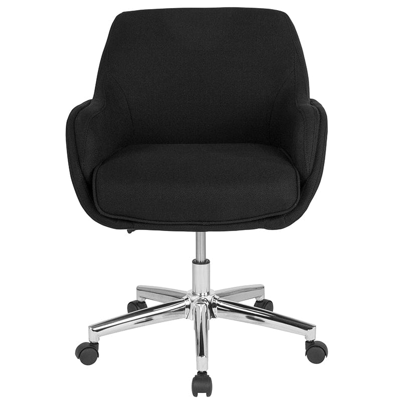 Rochelle Home and Office Upholstered Mid-Back Chair in Beige Fabric [BT-1172-BGE-F-GG] A-Z Store Nadia