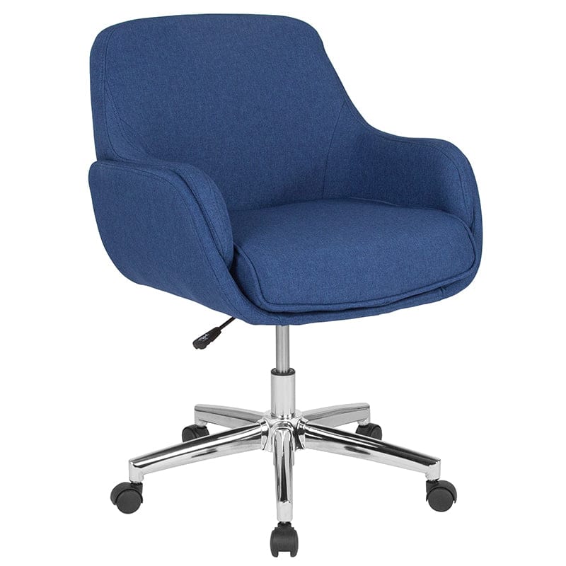 Rochelle Home and Office Upholstered Mid-Back Chair in Beige Fabric [BT-1172-BGE-F-GG] A-Z Store Nadia