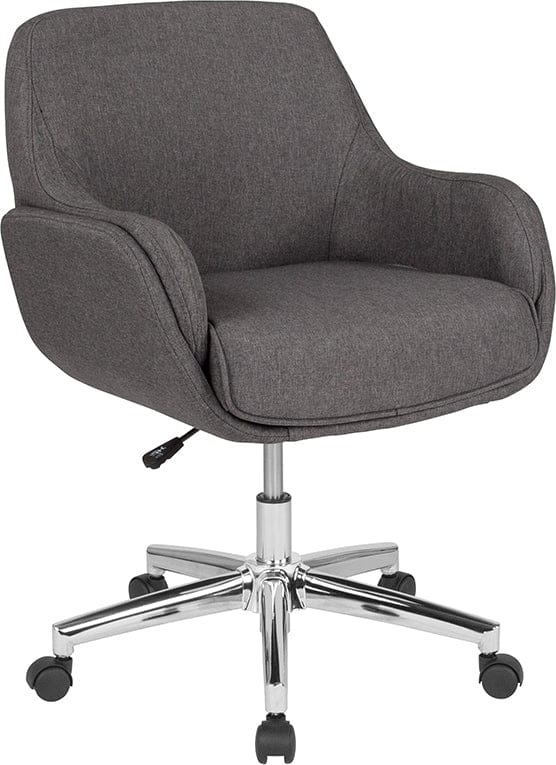 Rochelle Home and Office Upholstered Mid-Back Chair in Beige Fabric [BT-1172-BGE-F-GG] A-Z Store Nadia