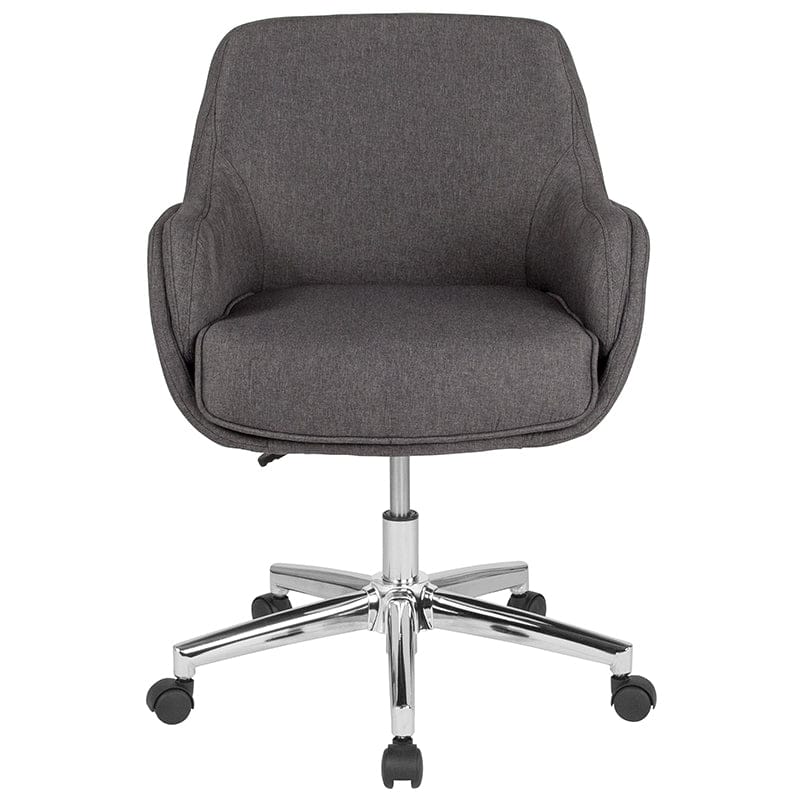 Rochelle Home and Office Upholstered Mid-Back Chair in Beige Fabric [BT-1172-BGE-F-GG] A-Z Store Nadia