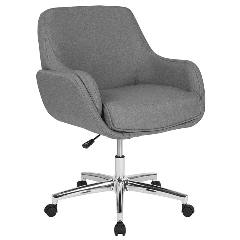 Rochelle Home and Office Upholstered Mid-Back Chair in Beige Fabric [BT-1172-BGE-F-GG] A-Z Store Nadia