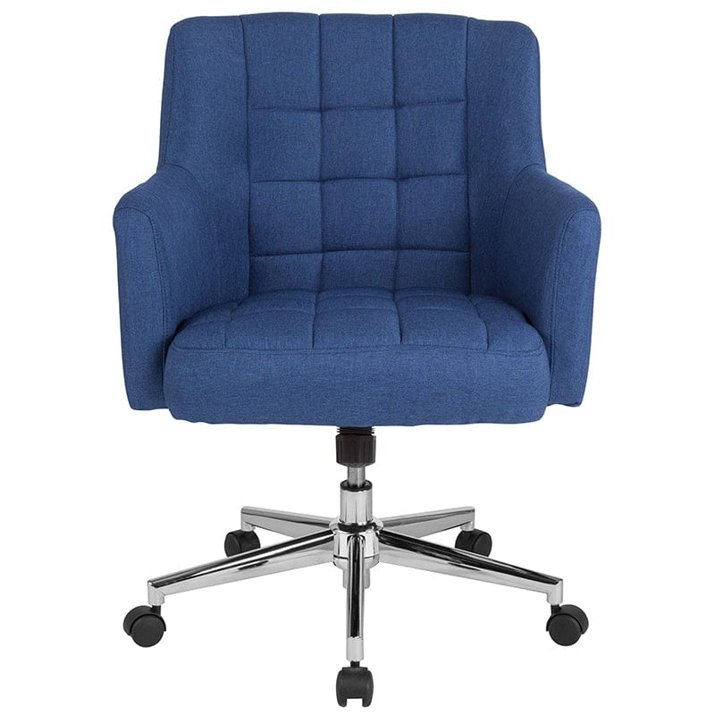 Laone Home and Office Upholstered Mid-Back Chair in Beige Fabric [BT-1176-BGE-F-GG] A-Z Store Nadia