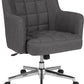 Laone Home and Office Upholstered Mid-Back Chair in Beige Fabric [BT-1176-BGE-F-GG] A-Z Store Nadia