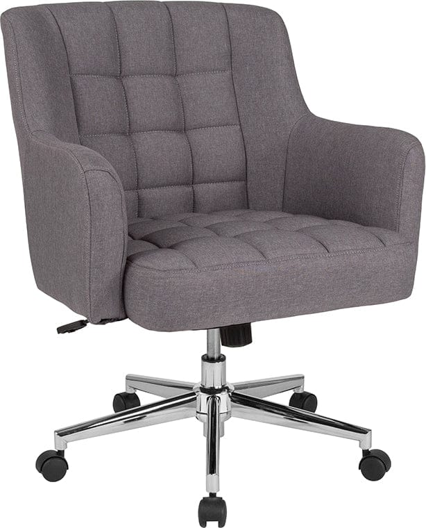 Laone Home and Office Upholstered Mid-Back Chair in Beige Fabric [BT-1176-BGE-F-GG] A-Z Store Nadia