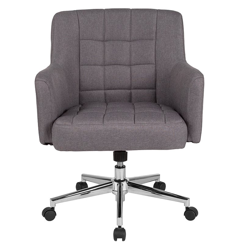 Laone Home and Office Upholstered Mid-Back Chair in Beige Fabric [BT-1176-BGE-F-GG] A-Z Store Nadia