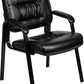 Black LeatherSoft Antimicrobial / Antibacterial Medical Side Chair with Black Metal Frame [BT-1404-ANTI-BK-GG] A-Z Store Nadia