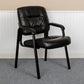 Black LeatherSoft Antimicrobial / Antibacterial Medical Side Chair with Black Metal Frame [BT-1404-ANTI-BK-GG] A-Z Store Nadia