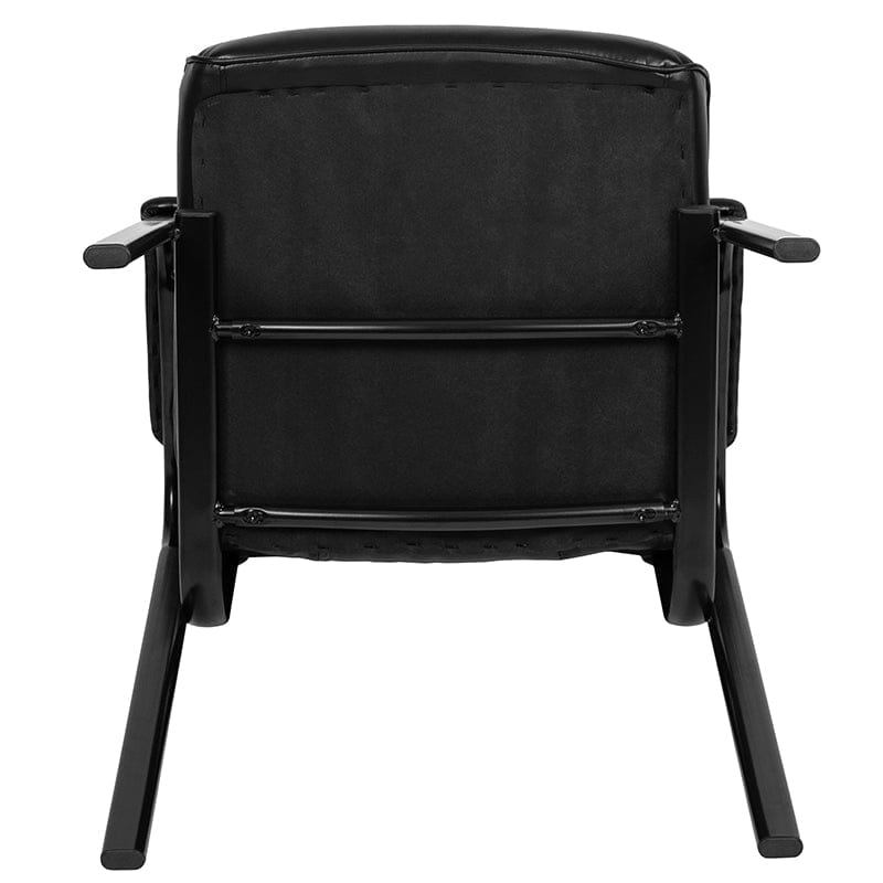 Black LeatherSoft Antimicrobial / Antibacterial Medical Side Chair with Black Metal Frame [BT-1404-ANTI-BK-GG] A-Z Store Nadia