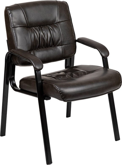 Black LeatherSoft Antimicrobial / Antibacterial Medical Side Chair with Black Metal Frame [BT-1404-ANTI-BK-GG] A-Z Store Nadia