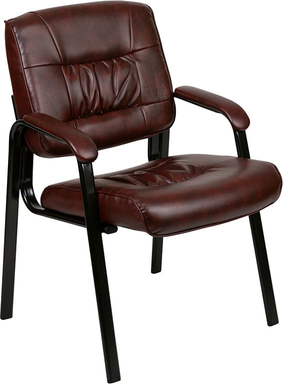 Black LeatherSoft Antimicrobial / Antibacterial Medical Side Chair with Black Metal Frame [BT-1404-ANTI-BK-GG] A-Z Store Nadia