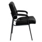 Black LeatherSoft Executive Side Reception Chair with Titanium Gray Powder Coated Frame [BT-1404-BKGY-GG] A-Z Store Nadia