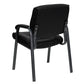 Black LeatherSoft Executive Side Reception Chair with Titanium Gray Powder Coated Frame [BT-1404-BKGY-GG] A-Z Store Nadia