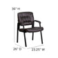 Brown LeatherSoft Executive Side Reception Chair with Black Metal Frame [BT-1404-BN-GG] A-Z Store Nadia