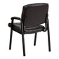 Brown LeatherSoft Executive Side Reception Chair with Black Metal Frame [BT-1404-BN-GG] A-Z Store Nadia