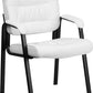 Brown LeatherSoft Executive Side Reception Chair with Black Metal Frame [BT-1404-BN-GG] A-Z Store Nadia