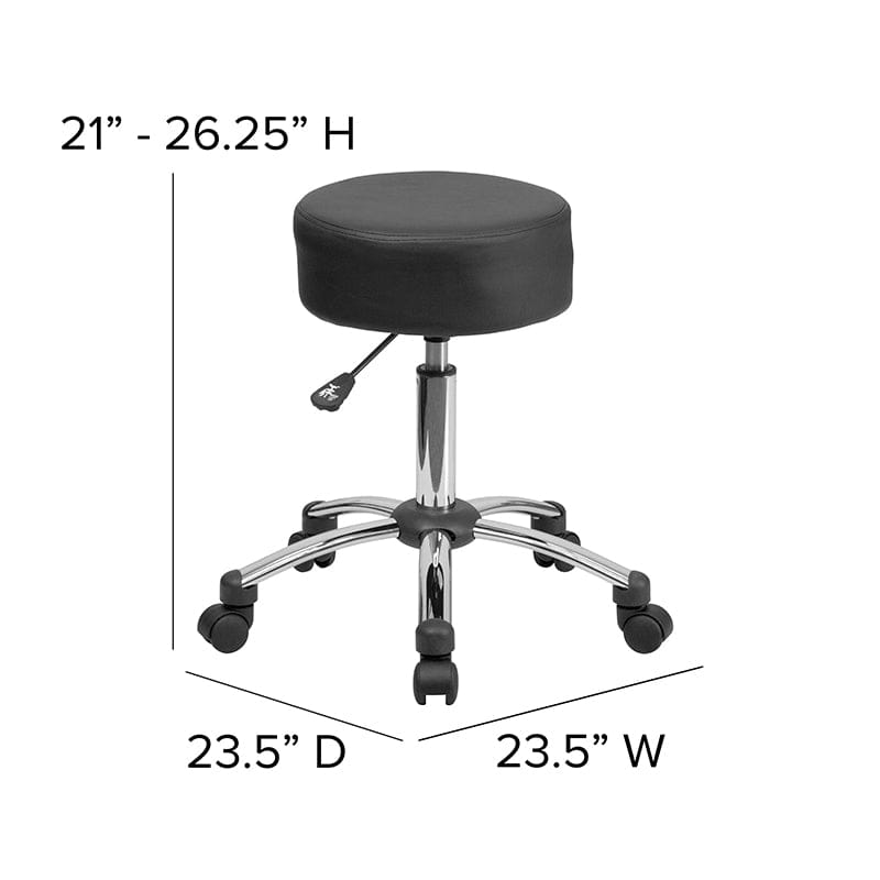 Medical Ergonomic Stool with Chrome Base [BT-191-1-GG] A-Z Store Nadia