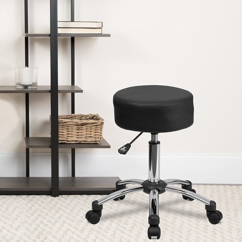 Medical Ergonomic Stool with Chrome Base [BT-191-1-GG] A-Z Store Nadia