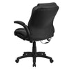 Ergonomic Massaging Black LeatherSoft Executive Swivel Office Chair with Arms [BT-2536P-1-GG]