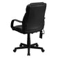 Mid-Back Ergonomic Massaging Black LeatherSoft Executive Swivel Office Chair with Arms [BT-2690P-GG] A-Z Store Nadia