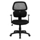 Mid-Back Black Mesh Swivel Task Office Chair with Flexible Dual Lumbar Support and Arms [BT-2755-BK-GG] Fl Furniture