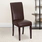 Black LeatherSoft Parsons Chair - BT-350-BK-LEA-023-GG A-Z Store Nadia
