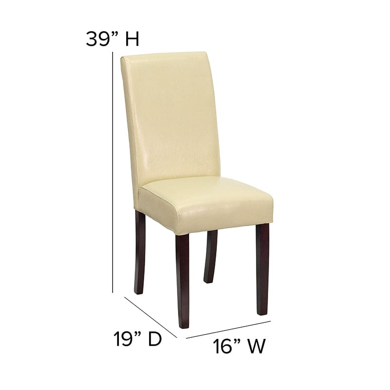 Black LeatherSoft Parsons Chair - BT-350-BK-LEA-023-GG A-Z Store Nadia
