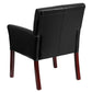 Black LeatherSoft Executive Side Reception Chair with Mahogany Legs - BT-353-BK-LEA-GG A-Z Store Nadia