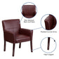 Burgundy LeatherSoft Executive Side Reception Chair with Mahogany Legs - BT-353-BURG-GG A-Z Store Nadia