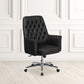 Mid-Back Traditional Tufted Black LeatherSoft Executive Swivel Office Chair with Arms - BT-444-MID-BK-GG A-Z Store Nadia