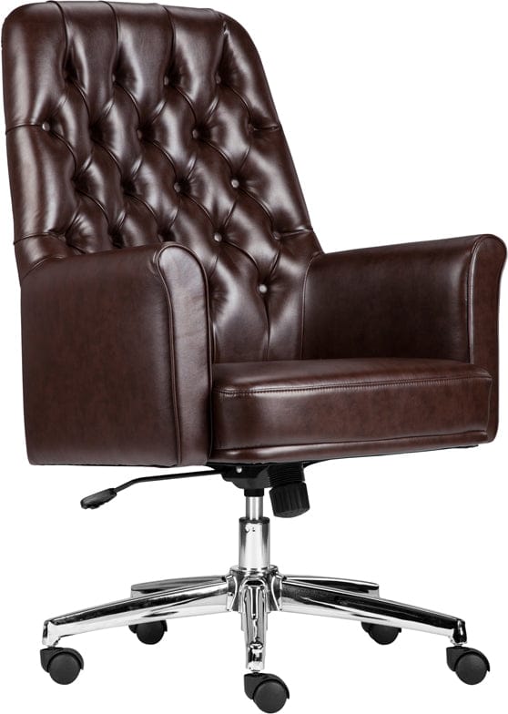 Mid-Back Traditional Tufted Black LeatherSoft Executive Swivel Office Chair with Arms - BT-444-MID-BK-GG A-Z Store Nadia