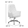 Mid-Back Traditional Tufted Black LeatherSoft Executive Swivel Office Chair with Arms - BT-444-MID-BK-GG