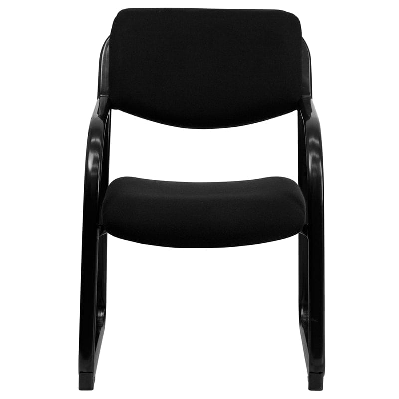 Black Fabric Executive Side Reception Chair with Sled Base - BT-508-BK-GG A-Z Store Nadia