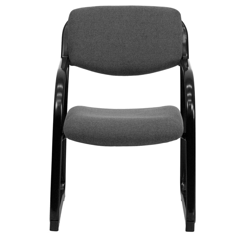 Black Fabric Executive Side Reception Chair with Sled Base - BT-508-BK-GG A-Z Store Nadia