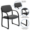 Black Fabric Executive Side Reception Chair with Sled Base - BT-508-BK-GG