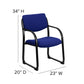Black Fabric Executive Side Reception Chair with Sled Base - BT-508-BK-GG A-Z Store Nadia